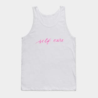 Self care - pink Tank Top